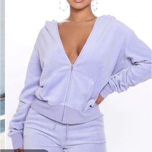 Fashion Nova Velour Track Jacket